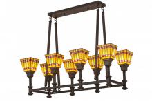 Meyda Black 173351 - 38" Long Prairie Corn 8 Light Oblong Chandelier