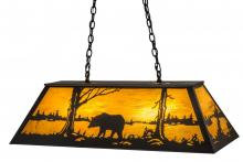 Meyda Black 173487 - 39"L Bear at Lake Oblong Pendant