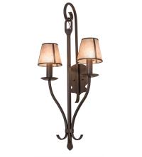 Meyda Black 173510 - 20"W Nehring 2 LT Wall Sconce