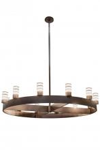 Meyda Black 173951 - 94"W Molle Cilindro 12 LT Chandelier