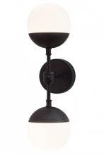 Meyda Black 174006 - 6" Wide Bola Deux Wall Sconce