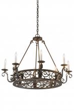 Meyda Black 174068 - 36"W Delano 8 LT Chandelier