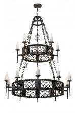 Meyda Black 174330 - 48" Wide Toscano 15 Light Two Tier Chandelier