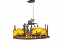 Meyda Black 174864 - 42" Long Tall Pines 12 Light Oblong Chandelier