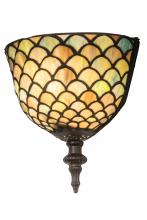 Meyda Black 175197 - 8"W Tiffany Fishscale Wall Sconce