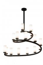 Meyda Black 175259 - 60"W French Horn 17 LT Chandelier