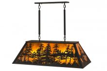 Meyda Black 175341 - 36"L Tall Pines Oblong Pendant