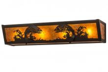 Meyda Black 175897 - 24"W Leaping Trout Vanity Light