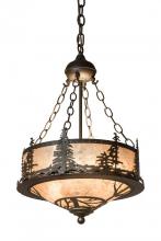 Meyda Black 175906 - 16"W Tall Pines Inverted Pendant