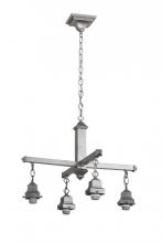 Meyda Black 175988 - 24"W Nickel 4 LT Chandelier Hardware