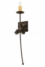 Meyda Black 176186 - 6"W Bechar Pine Cone Wall Sconce