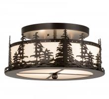 Meyda Black 176888 - 16" Wide Tall Pines Flushmount