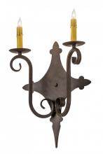 Meyda Black 177298 - 12"W Angelique 2 LT Wall Sconce