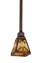 Meyda Black 177366 - 5"Sq Nuevo Mission Mini Pendant