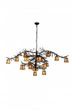 Meyda Black 178333 - 66"W Pine Branch Valley View 18 LT Chandelier