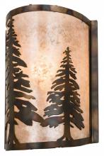 Meyda Black 178370 - 8" Wide Tall Pines Wall Sconce