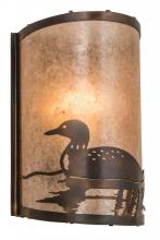 Meyda Black 178371 - 8" Wide Loon Left Wall Sconce