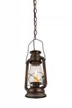 Meyda Black 178541 - 7"W Miners Lantern Mini Pendant