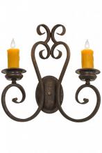 Meyda Black 178723 - 17"W Fernando 2 LT Wall Sconce