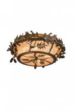 Meyda Black 178827 - 20" Wide Oak Leaf & Acorn Flushmount