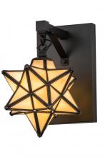 Meyda Black 180438 - 8" Wide Moravian Star Wall Sconce