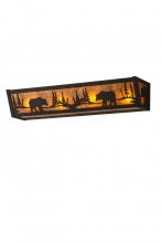 Meyda Black 180440 - 24"W Bear at Lake Vanity Light