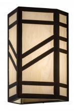 Meyda Black 181185 - 7"W Santa Fe Wall Sconce