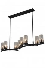 Meyda Black 181456 - 53" Long Cero 8 Light Oblong Chandelier