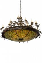 Meyda Black 181600 - 55" Wide Greenbriar Oak Inverted Pendant