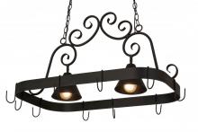 Meyda Black 181987 - 32"L Elana 2 LT Pot Rack