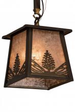 Meyda Black 182068 - 7" Square Mountain Pine Mini Pendant