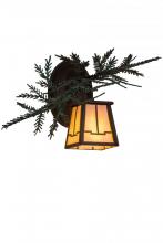 Meyda Black 182275 - 16" Wide Pine Branch Valley View Right Wall Sconce