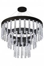 Meyda Black 182328 - 60"W Aquagen Three Tier Chandelier