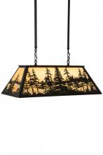 Meyda Black 182464 - 36"L Tall Pines Oblong Pendant