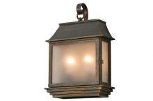 Meyda Black 182587 - 10" Wide Bastille Lantern Wall Sconce