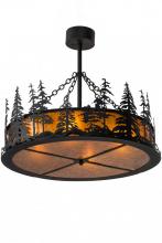 Meyda Black 183244 - 36" Wide Tall Pines Inverted Pendant