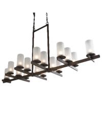 Meyda Black 183452 - 72" Long Dante 16 Light Chandelier