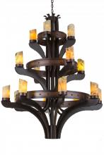 Meyda Black 183607 - 48" Wide Castilla Jadestone 16 Light Three Tier Chandelier