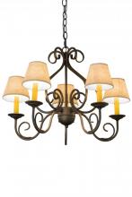 Meyda Black 183696 - 24" Wide Jenna 5 Light Chandelier