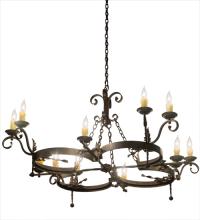 Meyda Black 183798 - 60"W Andorra 12 LT Chandelier