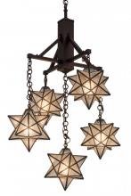 Meyda Black 184367 - 30"W Moravian Star 5 LT Chandelier