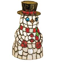 Meyda Black 18461 - 8.5"H Snowman Accent Lamp