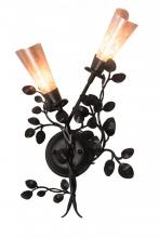 Meyda Black 185118 - 14.5"W Vinca Vine 2 LT Left Wall Sconce