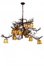 Meyda Black 185796 - 54"W Pine Branch Valley View 12 LT Chandelier