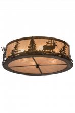 Meyda Black 185968 - 22" Wide Elk at Dusk Flushmount