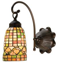 Meyda Black 18650 - 6"W Tiffany Acorn Wall Sconce