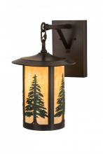 Meyda Black 186808 - 10" Wide Fulton Tall Pines Hanging Wall Sconce