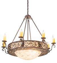 Meyda Black 187026 - 42" Wide Delano 8 Light Bowl Chandelier