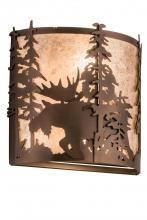 Meyda Black 187282 - 12"W Moose at Dusk Wall Sconce