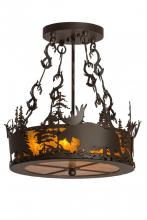 Meyda Black 187290 - 17.5"W Moose at Dusk Semi-Flushmount